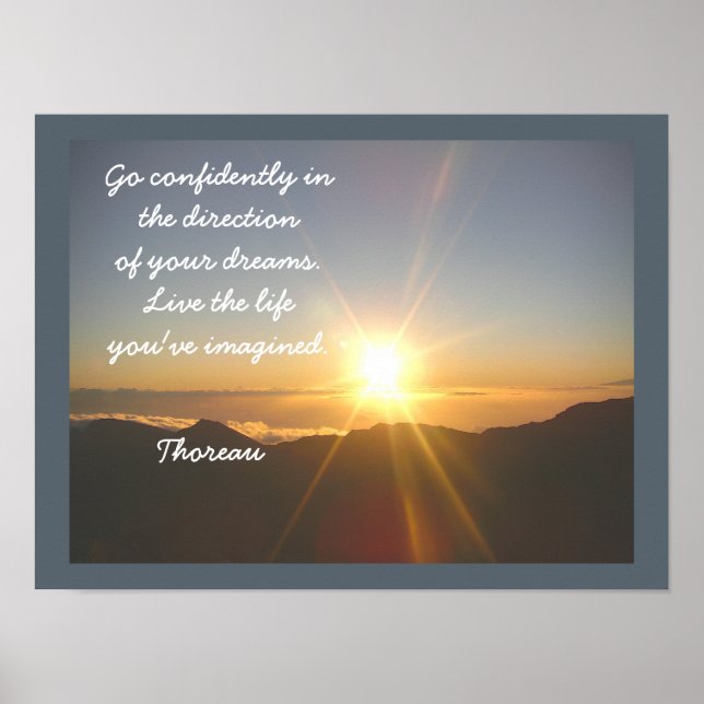 Live the Life - Thoreau-offerten - Art print Poster (Framsidan)