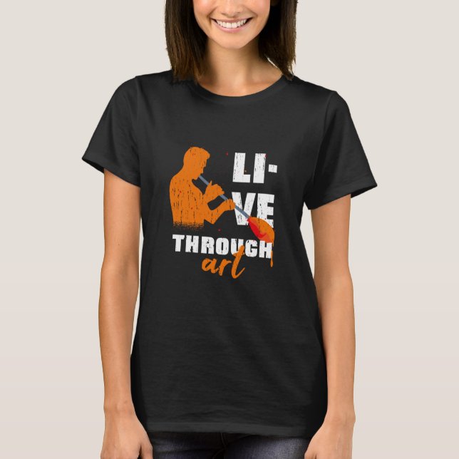 Live through glass t shirt (Framsida)
