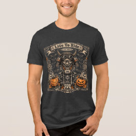 Live To Ride Halloween -Samurai Oni Biker Est 1969 T Shirt