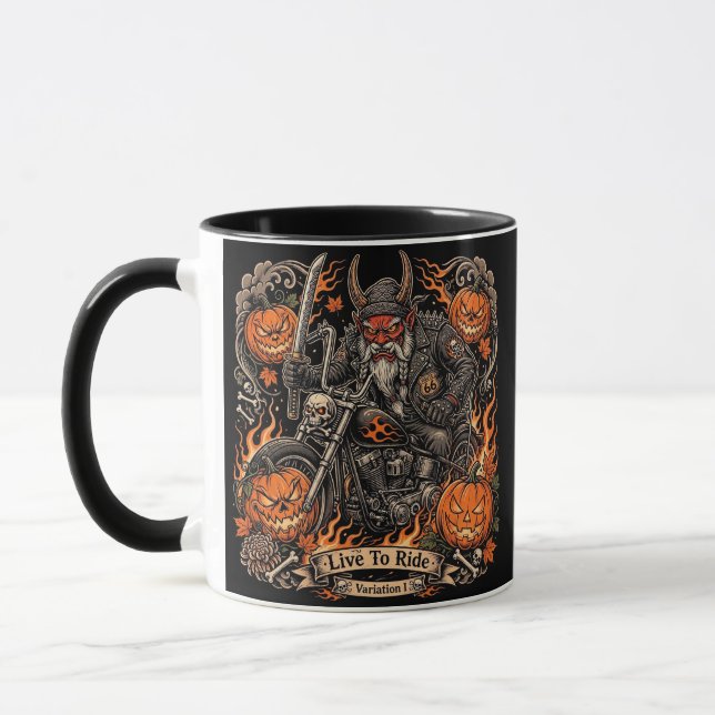 Live To Ride Variation I,Route 66 Samurai Oni Mugg (Vänster)
