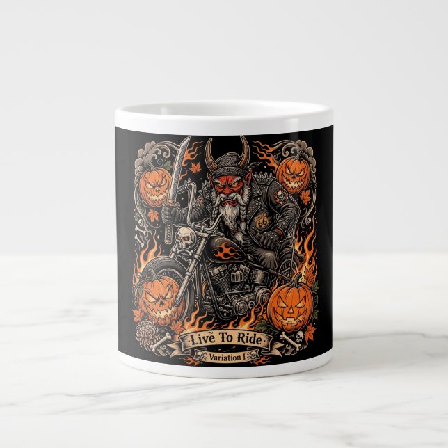 Live To Ride Variation I ,Route 66 Samuraj Oni Jumbo Mugg (Framsidan)