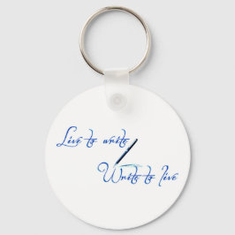 Live to Write Keychain Nyckelring