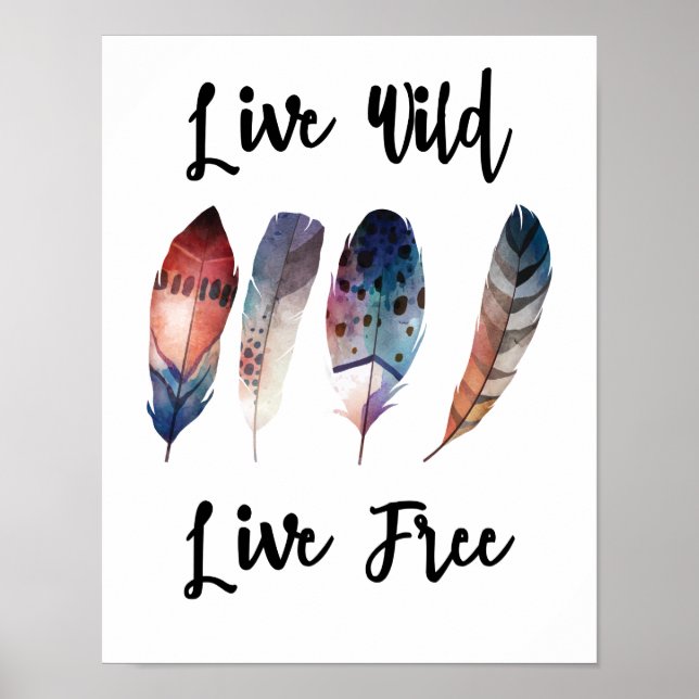 Live Vild Live Free Poster (Framsidan)