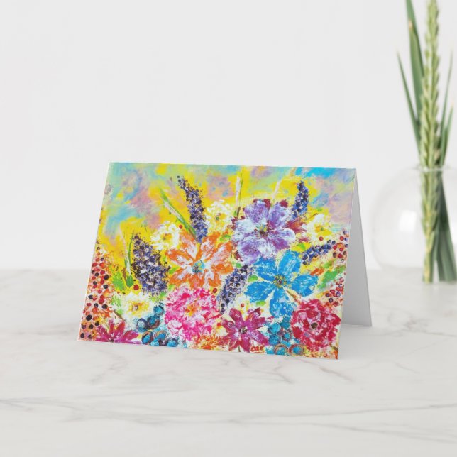 Live Vild och Free Greeting Card< Blank Inside> Tack Kort (Framsida)