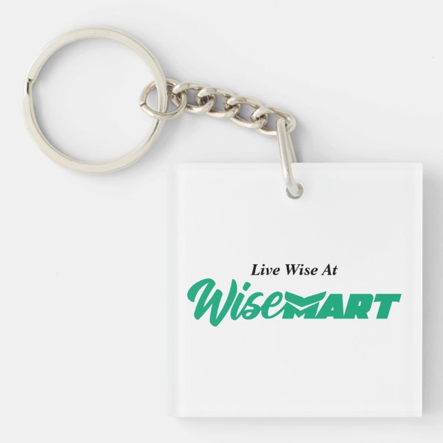 "Live Wise at WiseMart" - Nyckelkedja (Framsidan)