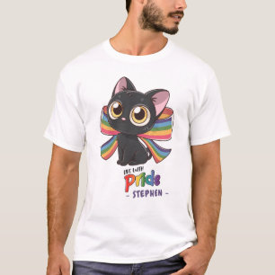 Live with Pride - Rainbow Cat LGBTQ Pride T Shirt