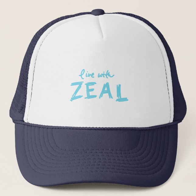 Live with Zeal Trucker Hat Keps (Framsida)