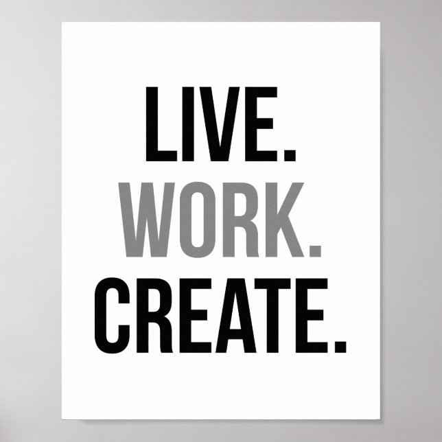 Live Work Skapa Poster (Framsidan)