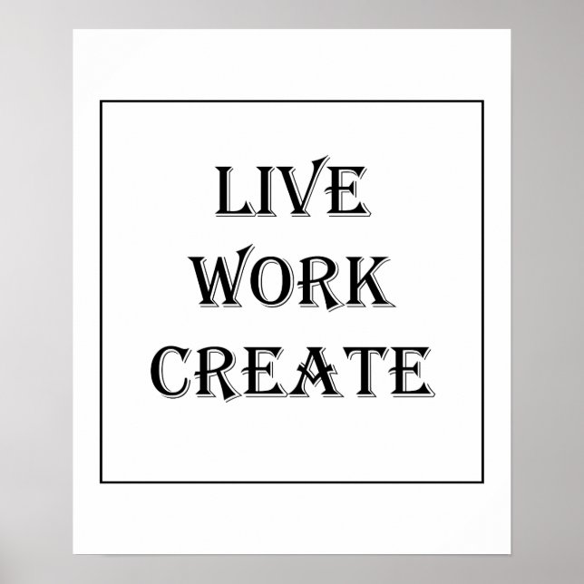 Live Work Skapa Poster (Framsidan)