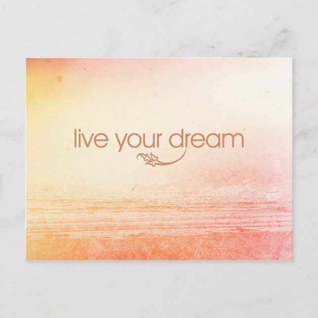 Live Your Dream Vykort (Framsida)