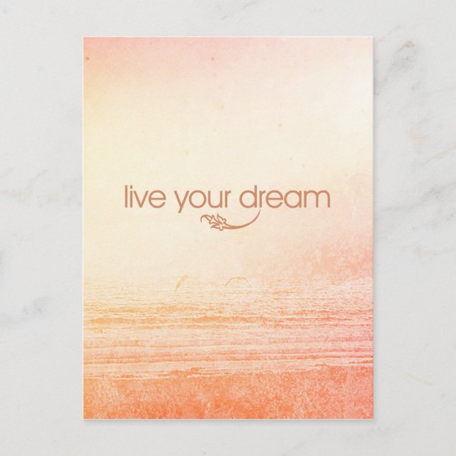 Live Your Dream Vykort (Framsida)