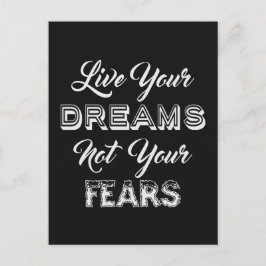 Live Your Dreams anpassningsbar färg vycard Vykort