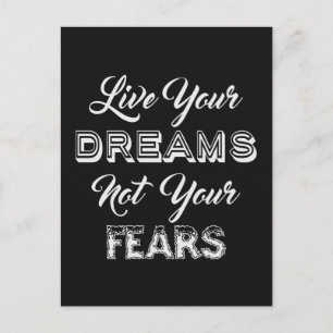 Live Your Dreams anpassningsbar färg vycard Vykort