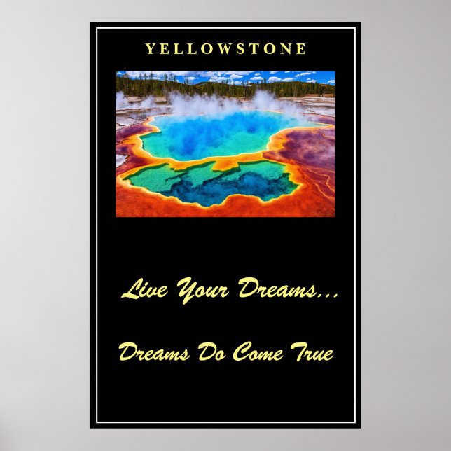 Live Your Dreams Poster Yellowstone (Framsidan)