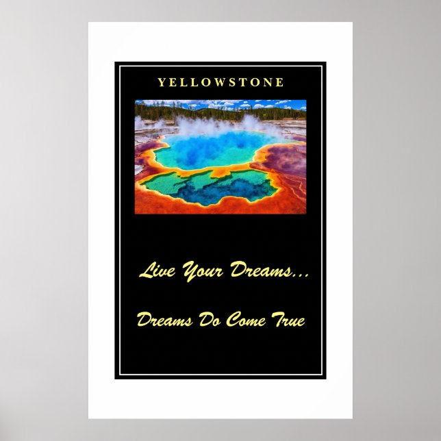 Live Your Dreams Poster Yellowstone (Framsidan)