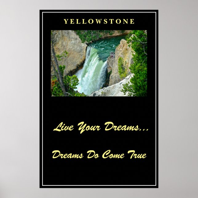 Live Your Dreams Poster Yellowstone (Framsidan)