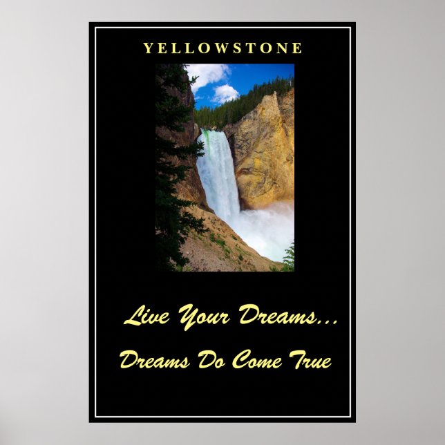 Live Your Dreams Poster Yellowstone (Framsidan)