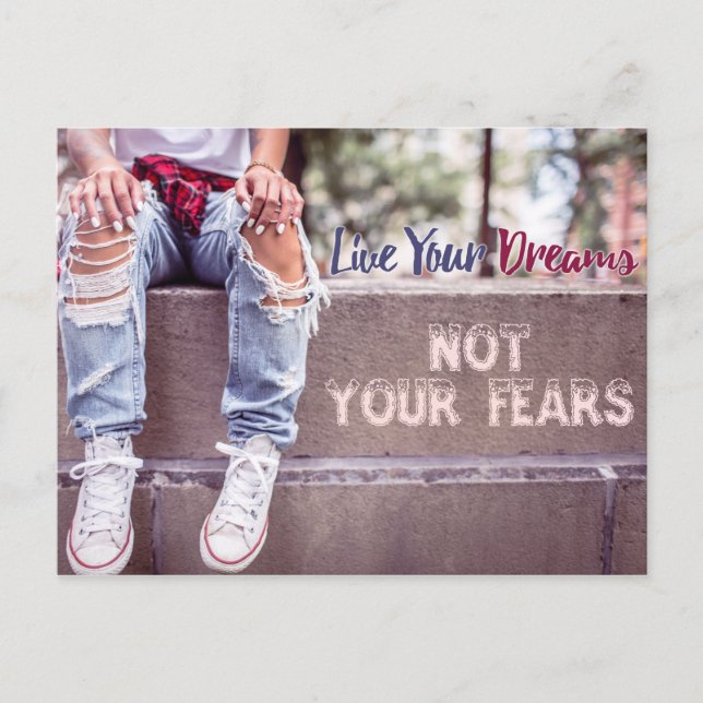 Live Your Dreams-vykort Vykort (Framsida)