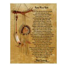 "Live Your Life",Chief Tecumseh w/ Dream-catcher