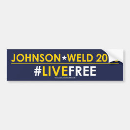 #LIVEFREE för Johnson/svetsningsen som tror på Bildekal