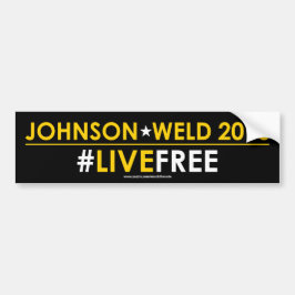 #LIVEFREE för Johnson/svetsningsen som tror på Bildekal