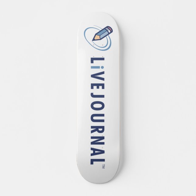LiveJournal logotyp (vågrät) Skateboard Bräda 19,5 Cm (Framsida)