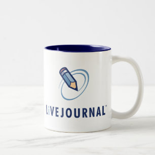 LiveJournal logotyplodrät Två-Tonad Mugg