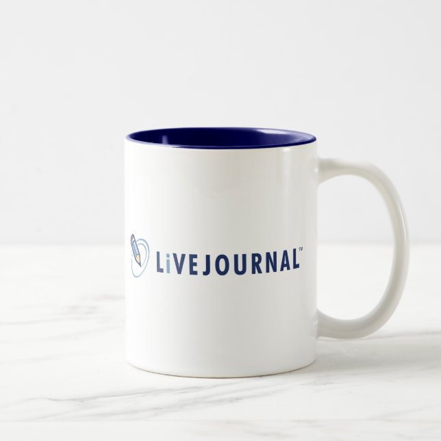 LiveJournal logotypvågrät Två-Tonad Mugg (Höger)