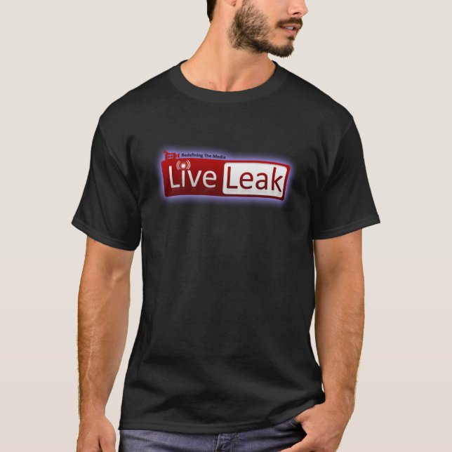 LiveLeak logotypskjorta - svart Tee Shirt (Framsida)