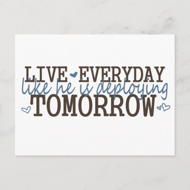 livelikehesdeploying vykort (Framsida)