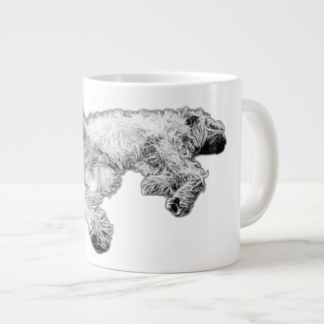 Liveliknande Spinone Feeling Good kaffemugg Jumbo Mugg (Framsida höger)