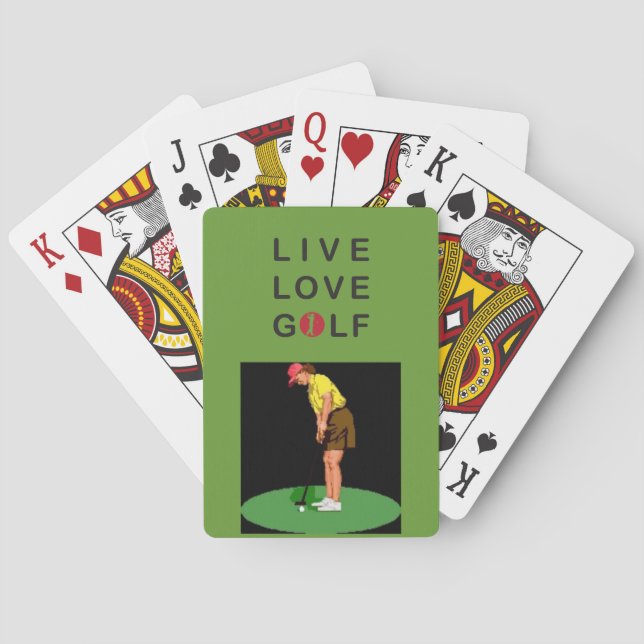 LiveLove golf-spelkort Casinokort (Baksidan)