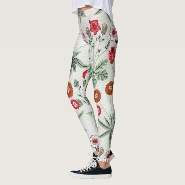 Lively Floral Pattern colorful flowers Leggings (Vänster)