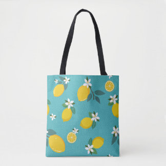 lively lemons tote bag tygkasse