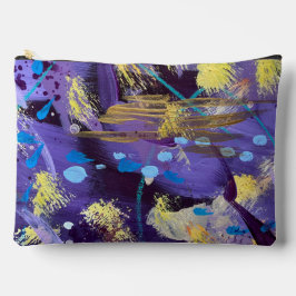 Lively, purple, blue, and gold abstract art 
