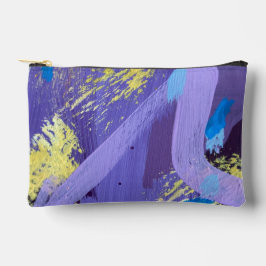 Lively Purple, Yellow, and Blue Abstract Art 