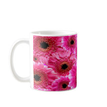 Lively rosa Gerbera Daisy-mönstrad mugg | Djärvt b