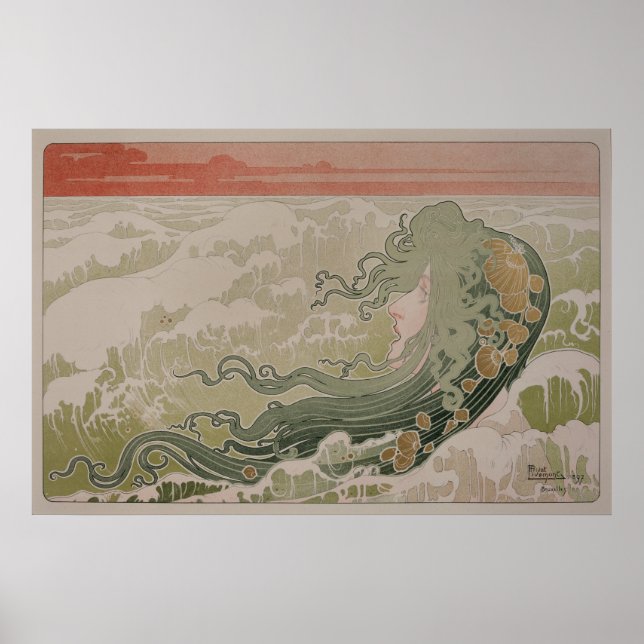 Livemont's La Vague (Wave) Poster (Framsidan)