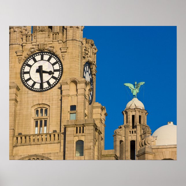 Liver Building, Liverpool, Merseyside, England Poster (Framsidan)