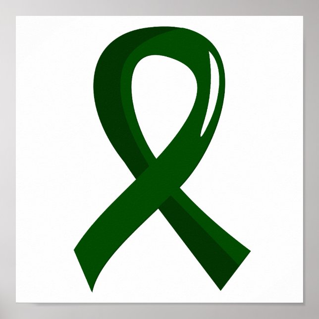Liver Cancer Emerald Grönt Ribbon 3 Poster (Framsidan)