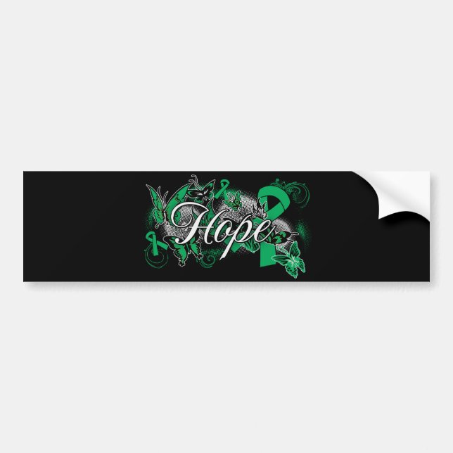 Liver Cancer Hope Garden Ribbon Bildekal (Framsidan)