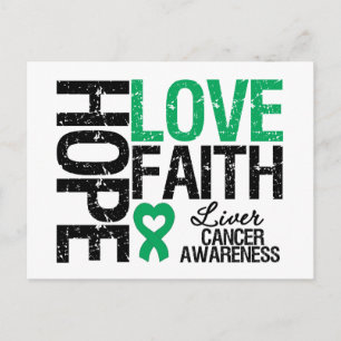 Liver Cancer Hope Kärlek Faith Vykort