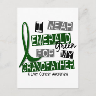 Liver Cancer I Bära Emerald för min farfar 37 Vykort