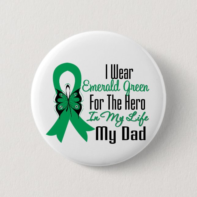 Liver Cancer Ribbon Hero My Pappa Knapp (Framsida)