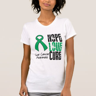Livercancer Cancer Hope Kärlek Cure Ribbon Tee