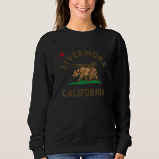 Livermore California Beach Flagga Bear Surfa Ca Vi T Shirt
