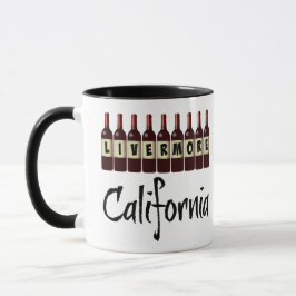 Livermore California Red Vin Flaskor Taste Roligt Mugg