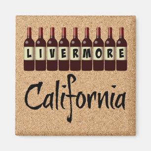 Livermore California Red Vin Flaskor Tasting Rolig Magnet