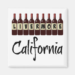 Livermore California Red Vin Flaskor Tasting Rolig Magnet