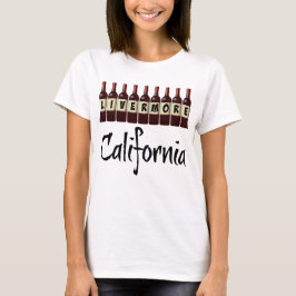Livermore California Red Vin Flaskor Tasting Rolig T Shirt